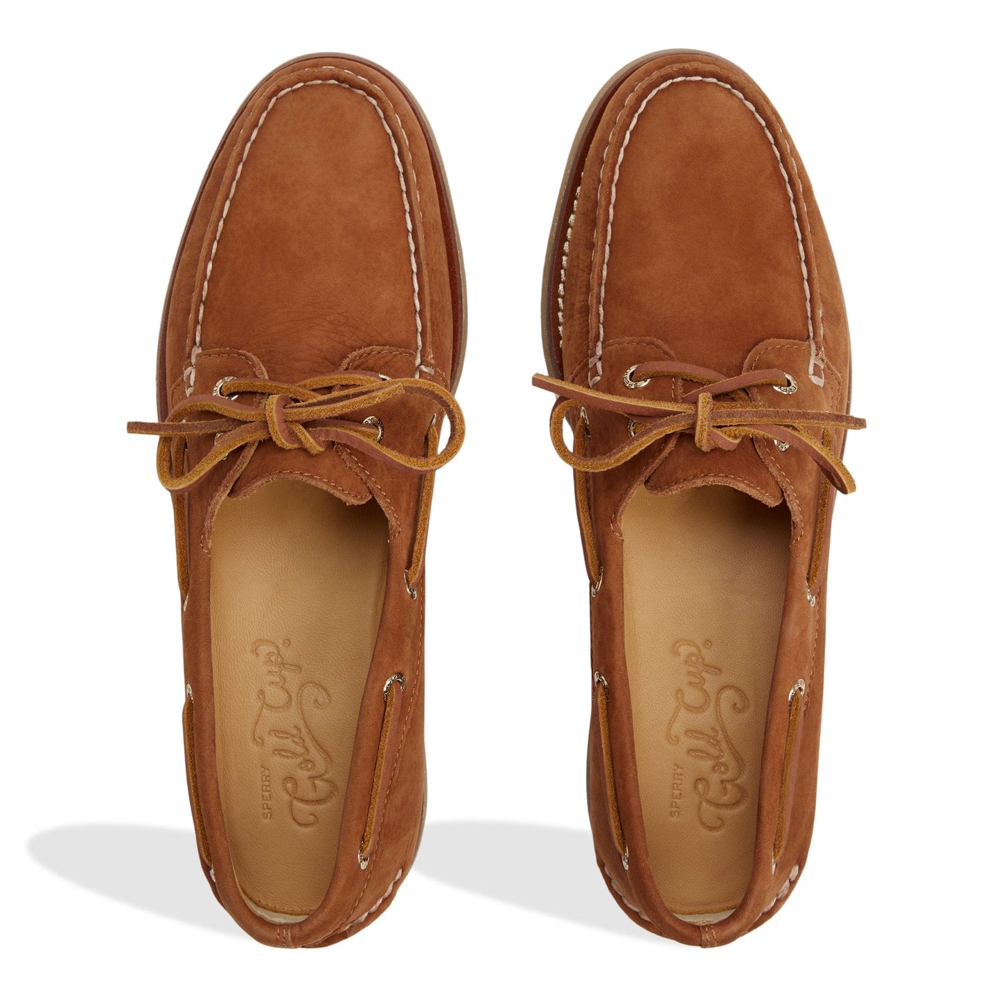 Gold Authentic Original™ 2-Eye Lite Boat Shoe Light Brown Men's Leather