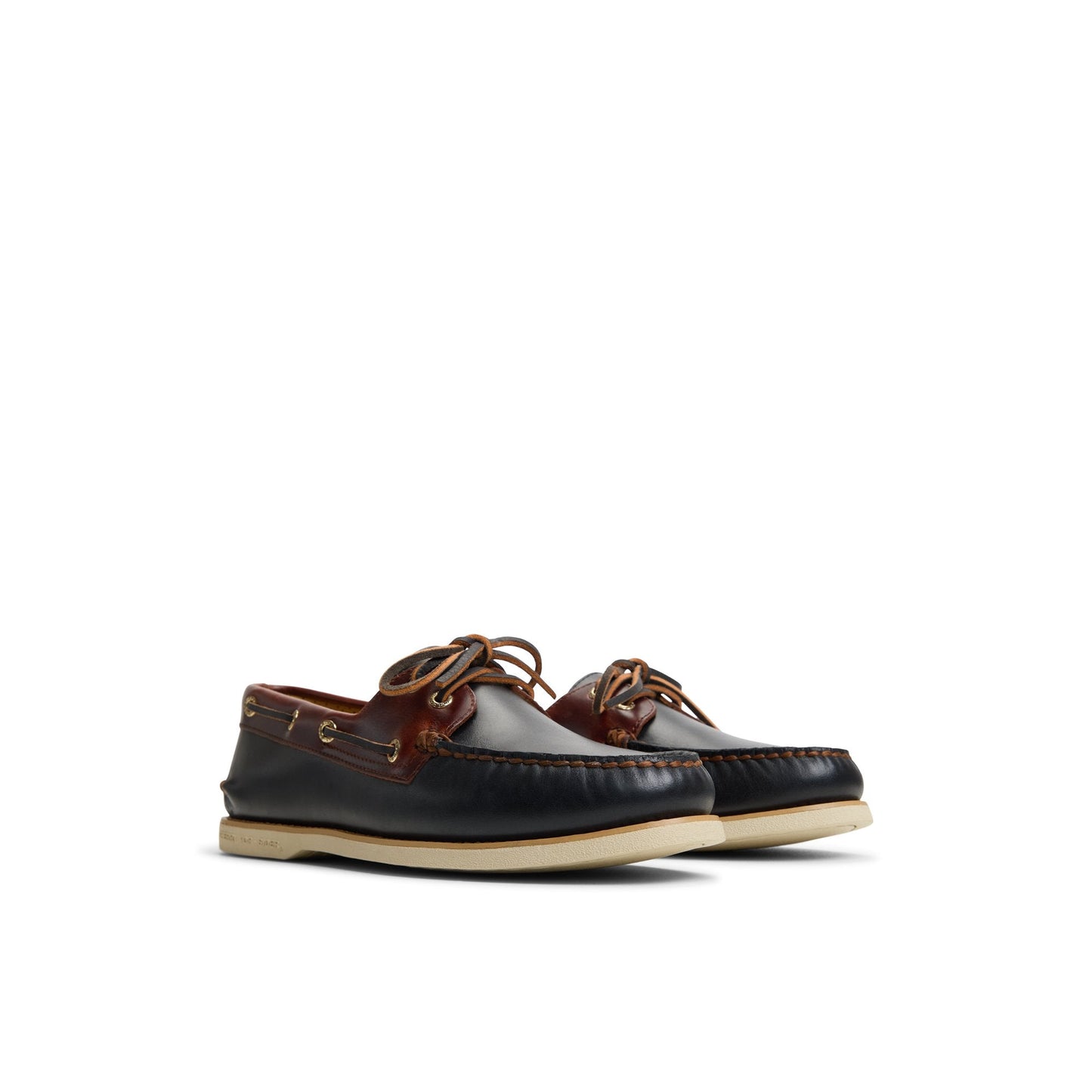 Gold Authentic Original™ 2-Eye Lite Boat Shoe Black Combo Men's Leather