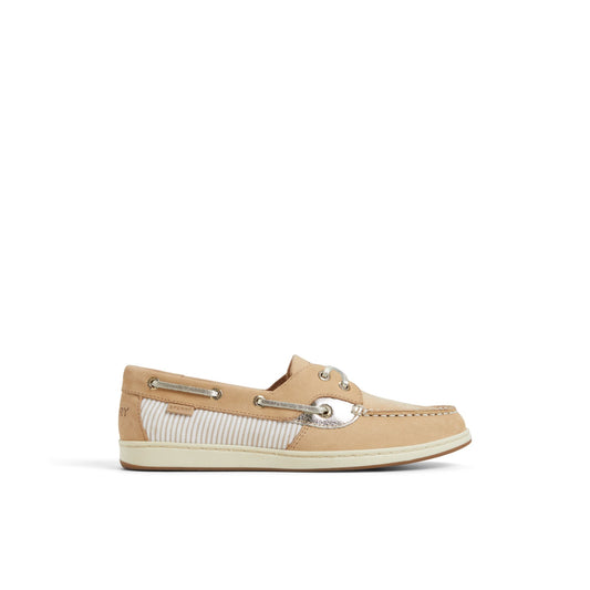 Coastfish 2 Eye Boat Shoe Linen Multi