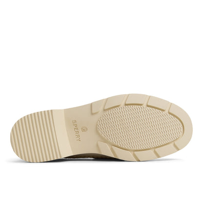 Wells boat Cream Women's Leather