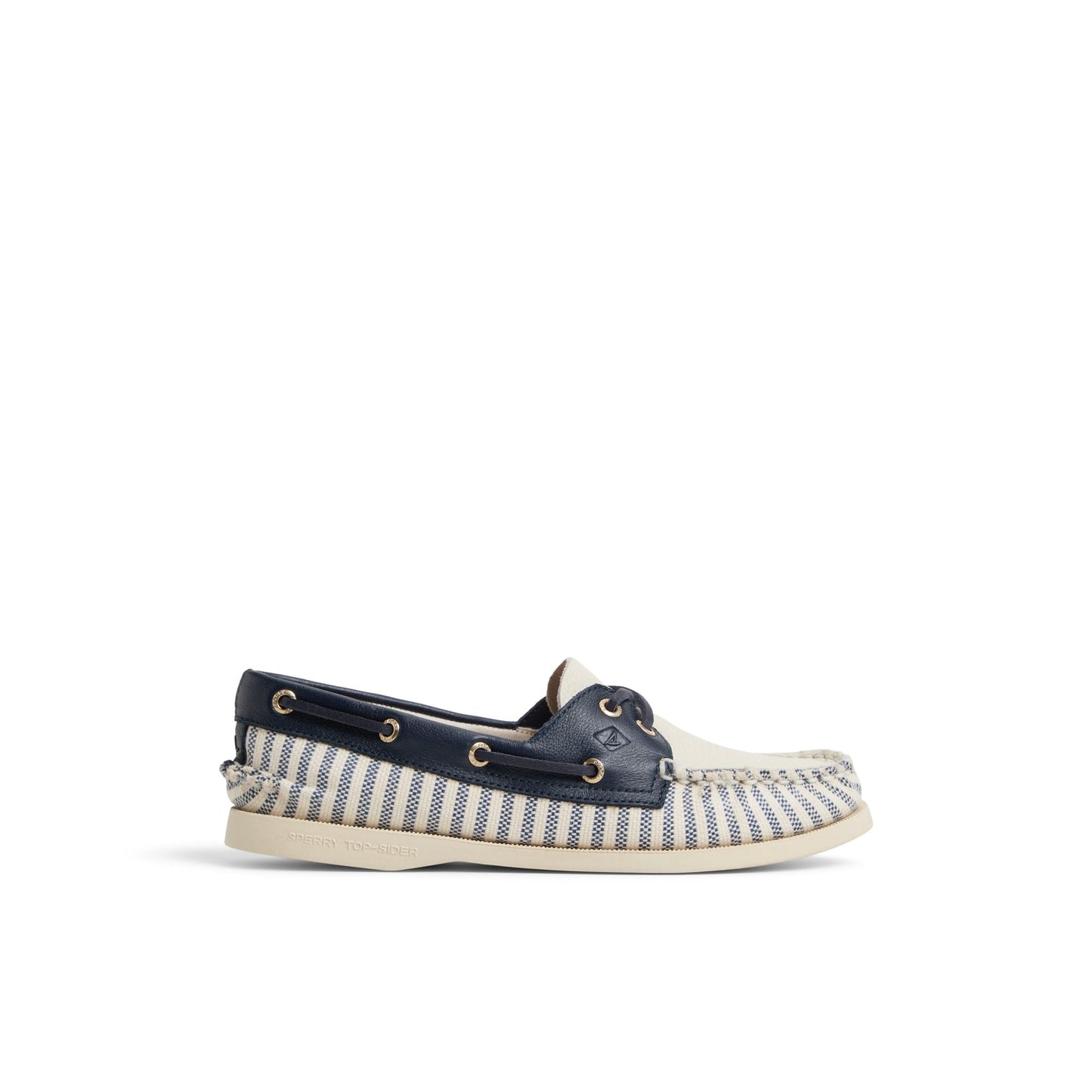 Authentic Original™ 2 Eye Boat Shoe White/Navy Women's Women