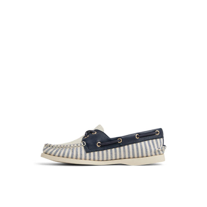 Authentic Original™ 2 Eye Boat Shoe White/Navy Women's Women