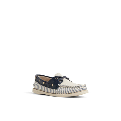 Authentic Original™ 2 Eye Boat Shoe White/Navy Women's Women