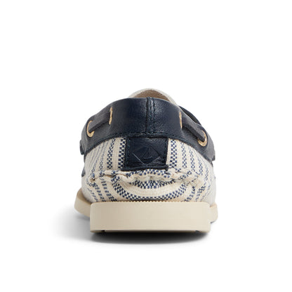 Authentic Original™ 2 Eye Boat Shoe White/Navy Women's Women