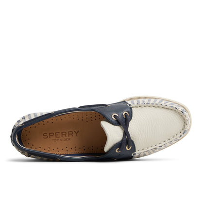 Authentic Original™ 2 Eye Boat Shoe White/Navy Women's Women