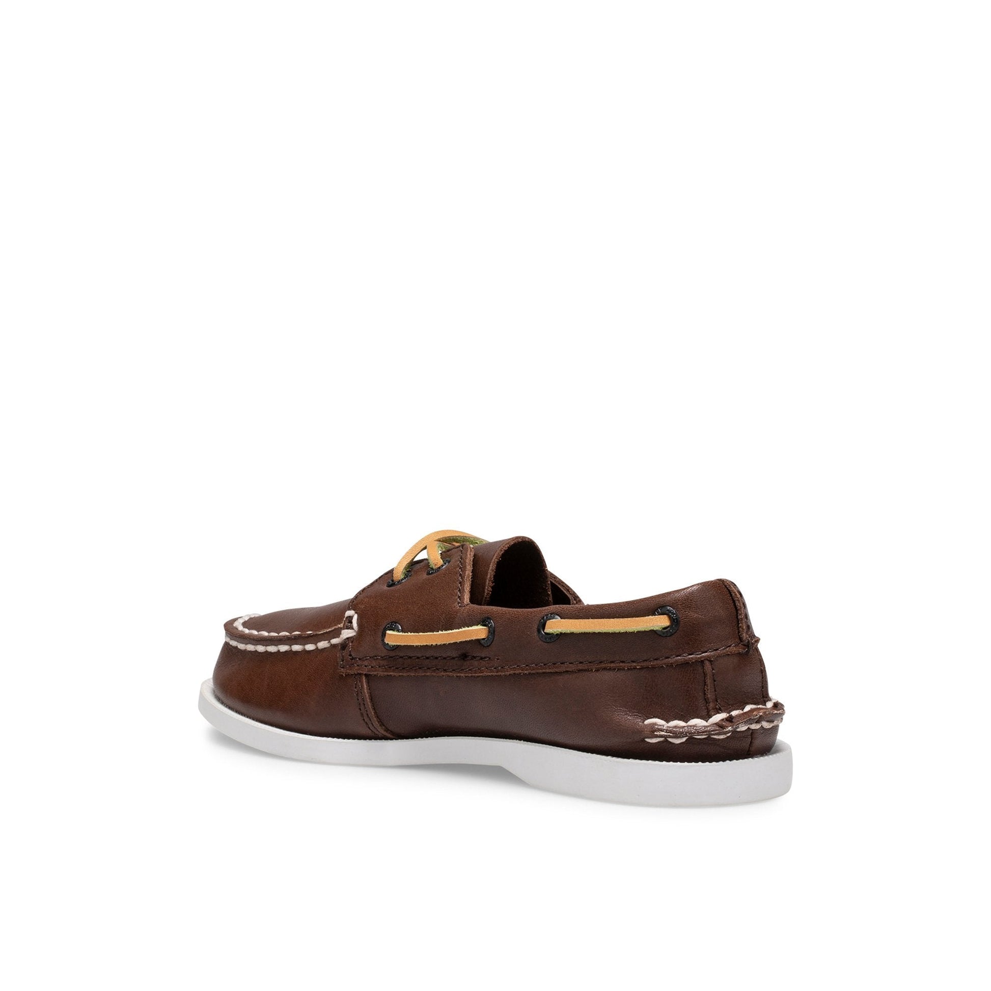 Aokleather Brown Kids Boat Shoes