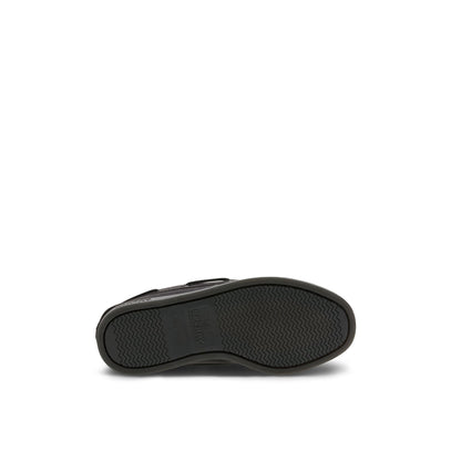 Aokleather Black Kids Boat Shoes